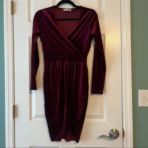 Red long sleeve dress
